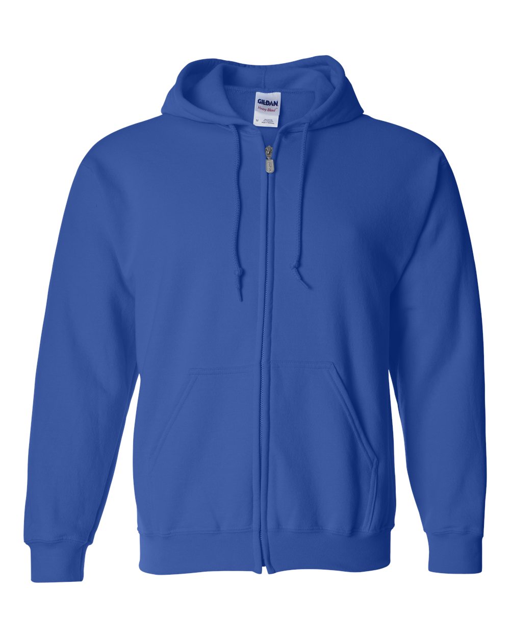 Full-Zip Hoodie — Royal — front garment preview
