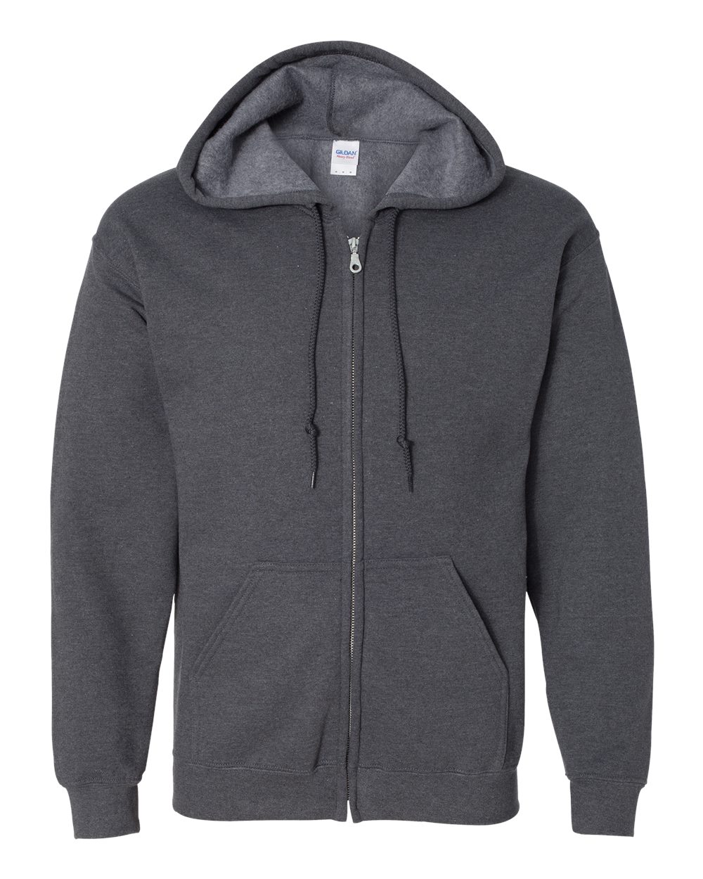 Full-Zip Hoodie — Dark Heather — front garment preview