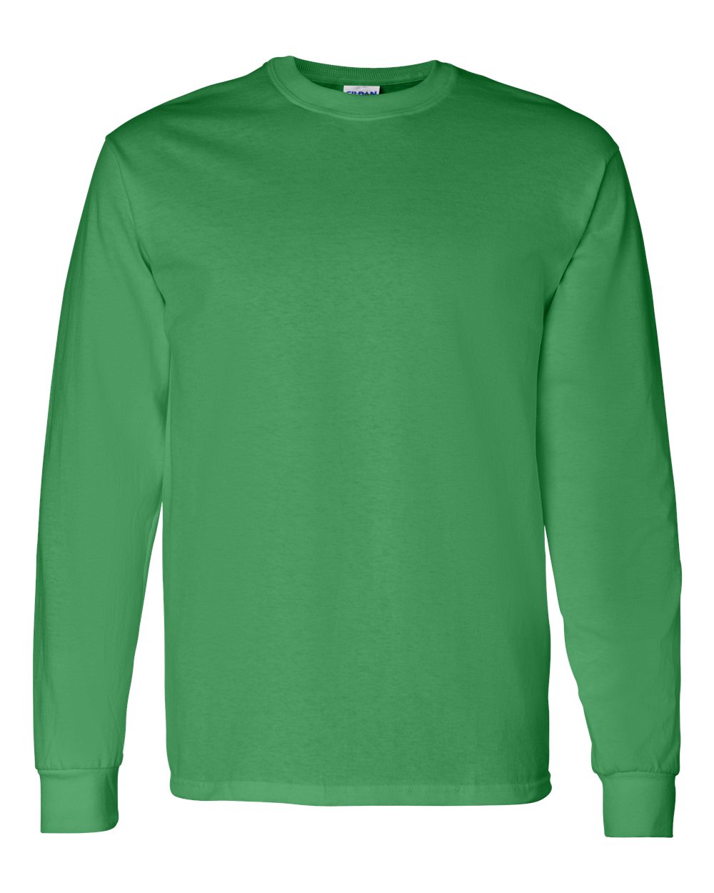 Heavy Cotton Long Sleeve — Irish Green — front garment preview