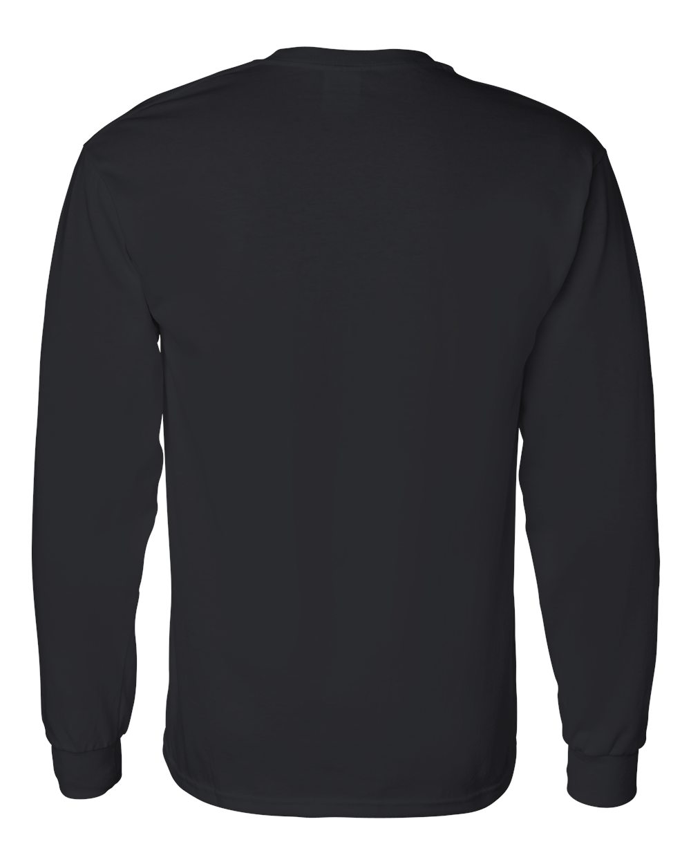 Heavy Cotton Long Sleeve — Black — back garment preview