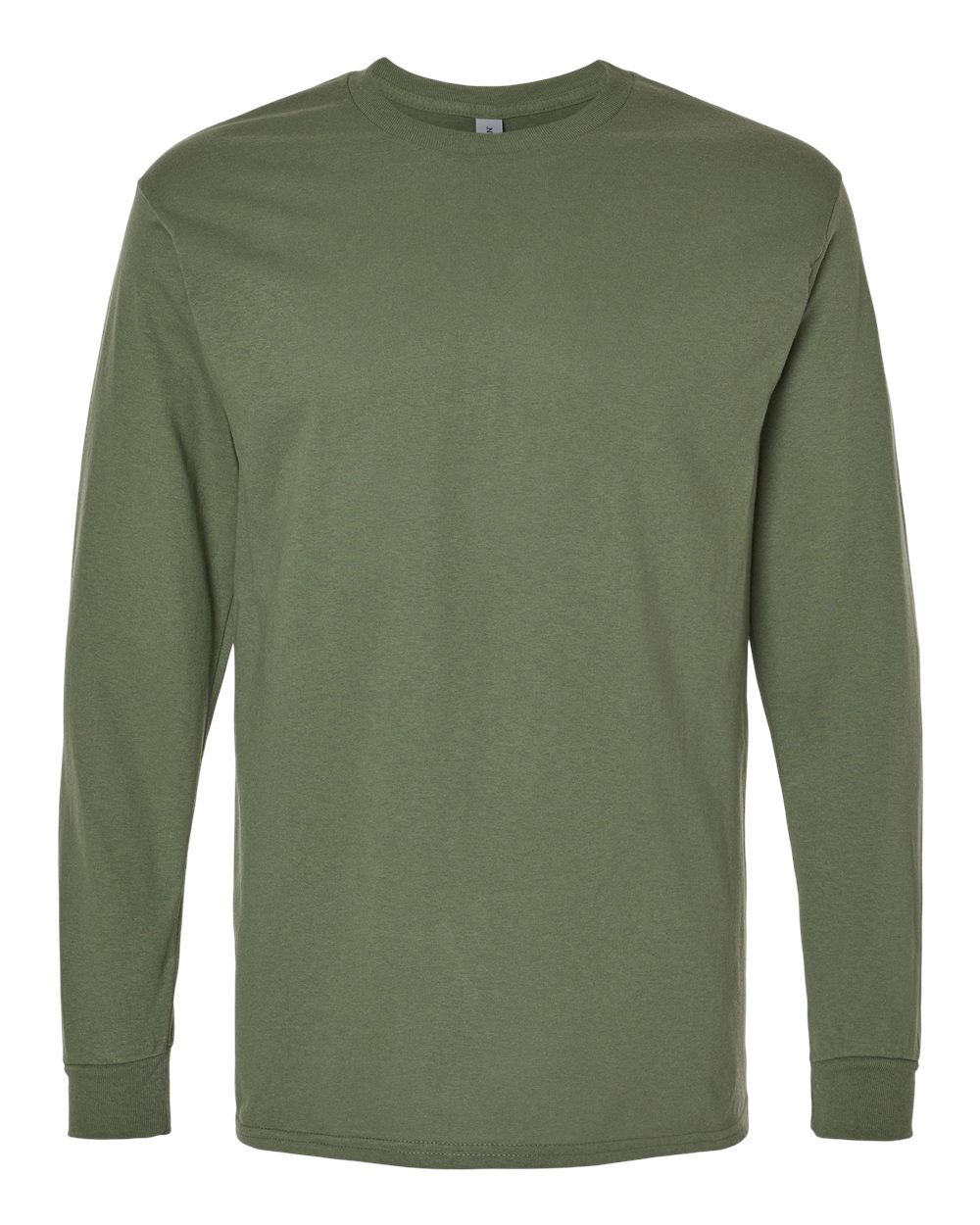 Heavy Cotton Long Sleeve — Military Green — front garment preview