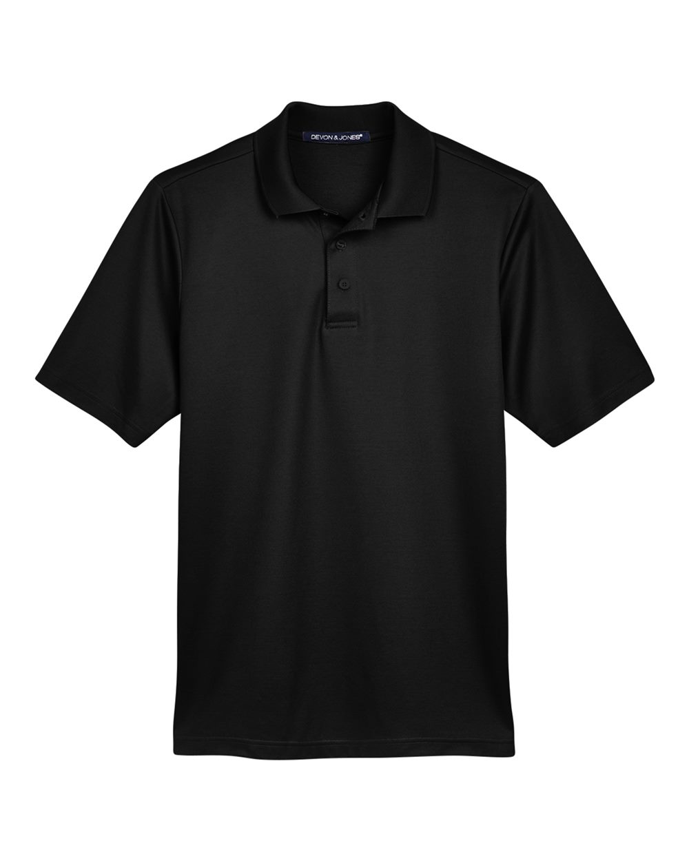 Premium Polo — Black — front garment preview