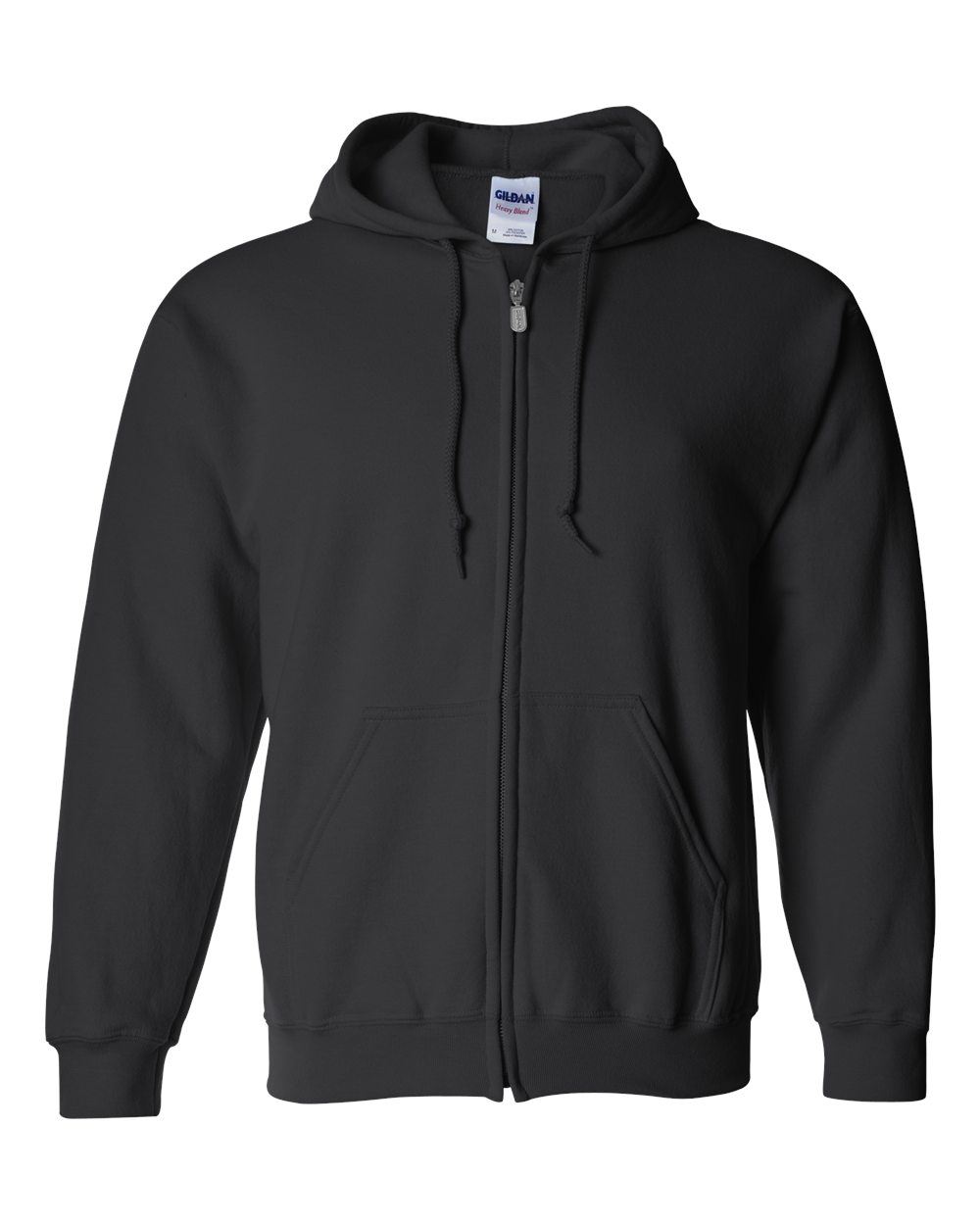 Full-Zip Hoodie — Black — front garment preview