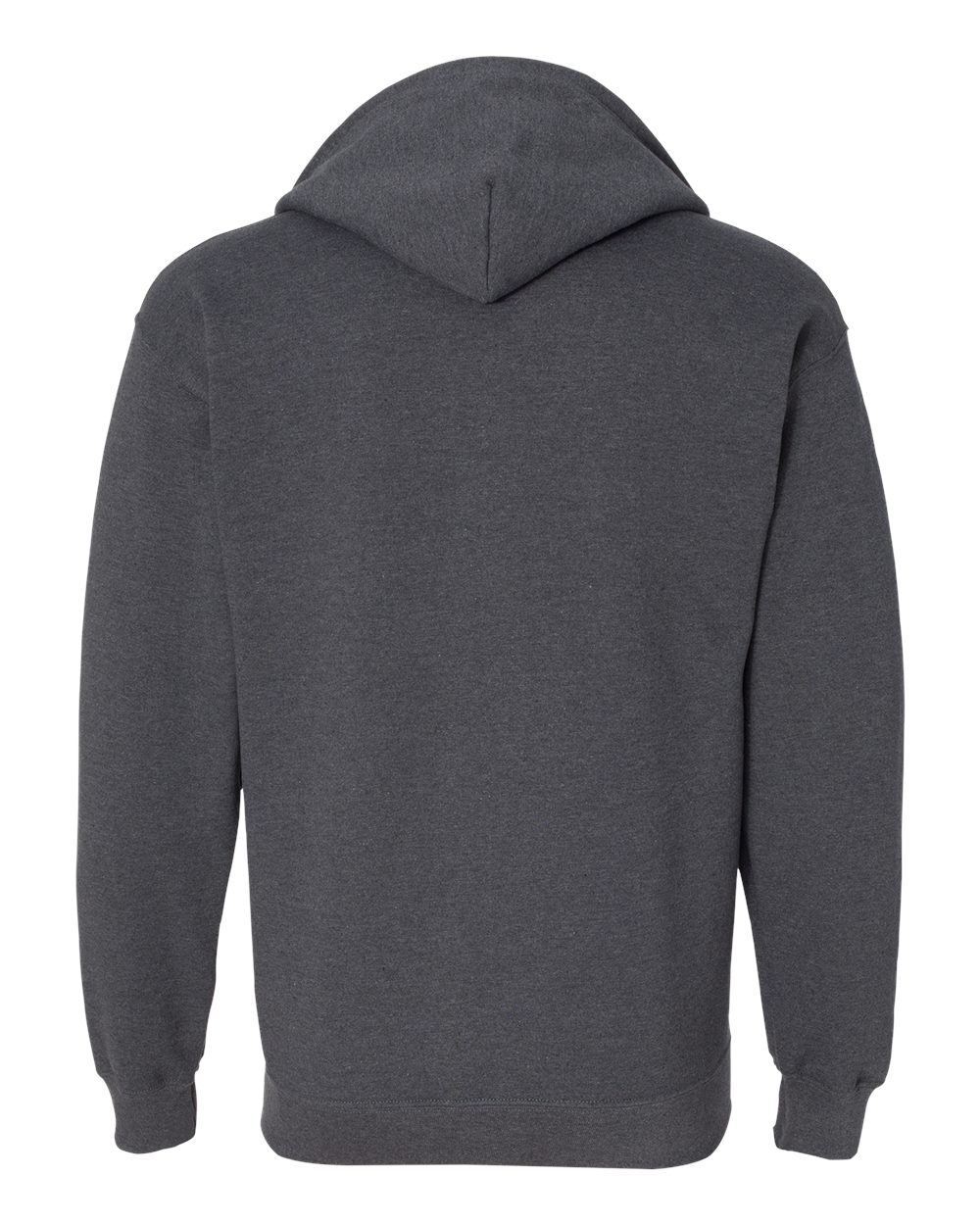 Full-Zip Hoodie — Dark Heather — back garment preview