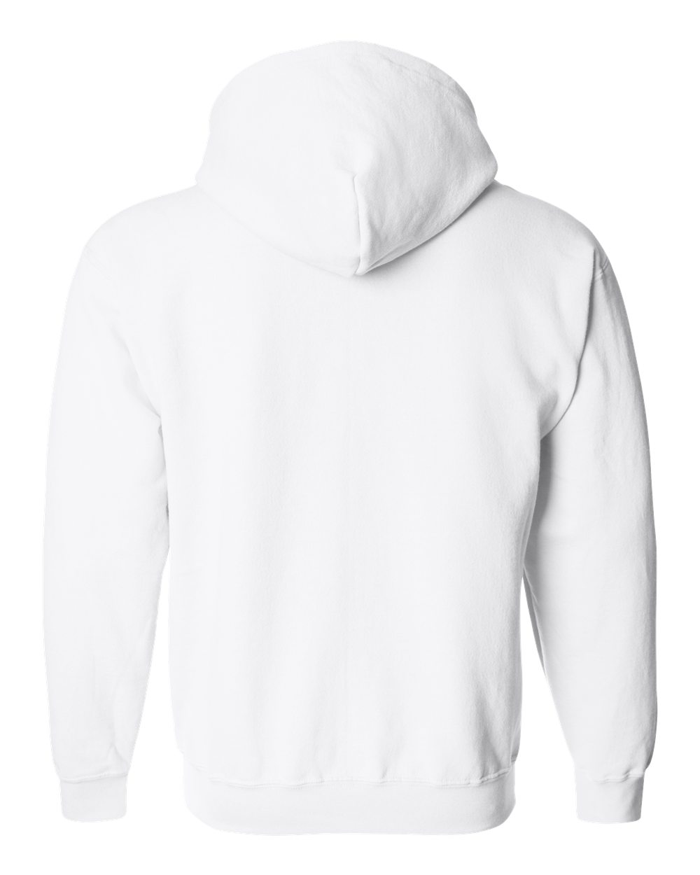 Full-Zip Hoodie — White — back garment preview
