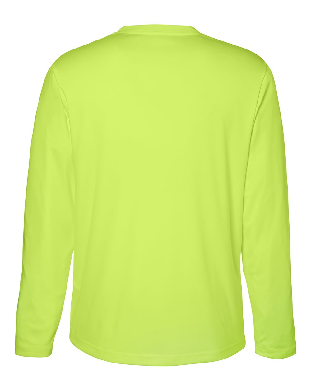 Performance Long Sleeve — Safety Yellow — back garment preview