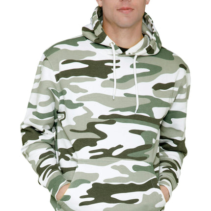 Premium Pullover Hoodie in Sage Camo