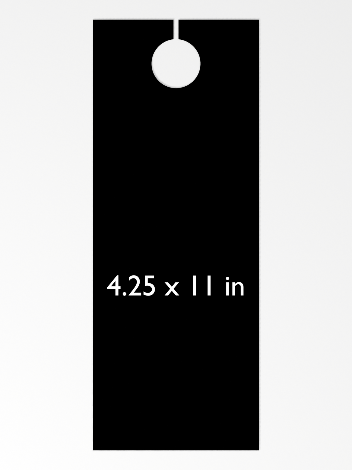 Varaprint standard door hangers with marketing print design, showcasing customizable promotional message on finished paper.