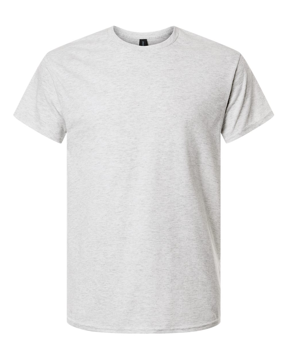Gildan 3000 unisex light cotton T-shirt in ash color, front view showing soft fabric and classic fit.