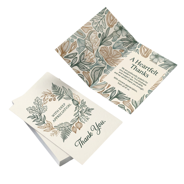 Varaprint greeting cards measuring 7x10 inches, featuring decorative designs perfect for invitations and special occasions.