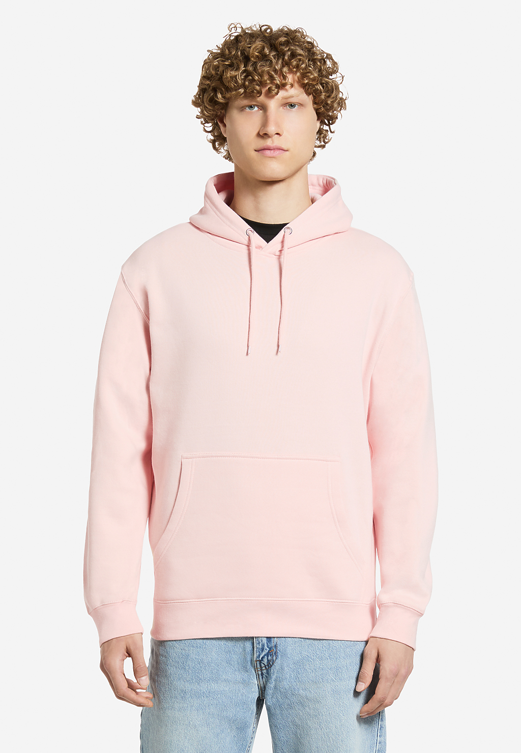 Varaprint premium pullover hoodie in soft fabric, shown in a comfortable fit with a hood and front pocket.