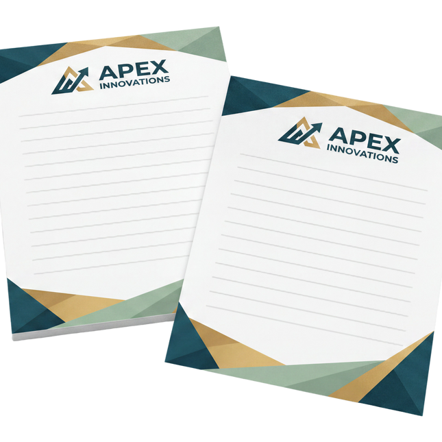 Linen notepads with 25 sheets, 8.5 x 11 inches, featuring textured linen cover and blank pages for writing or note-taking.