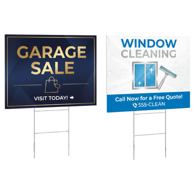 18" x 24" Yard Signs (Double-Sided 4mm Corrugated Plastic)