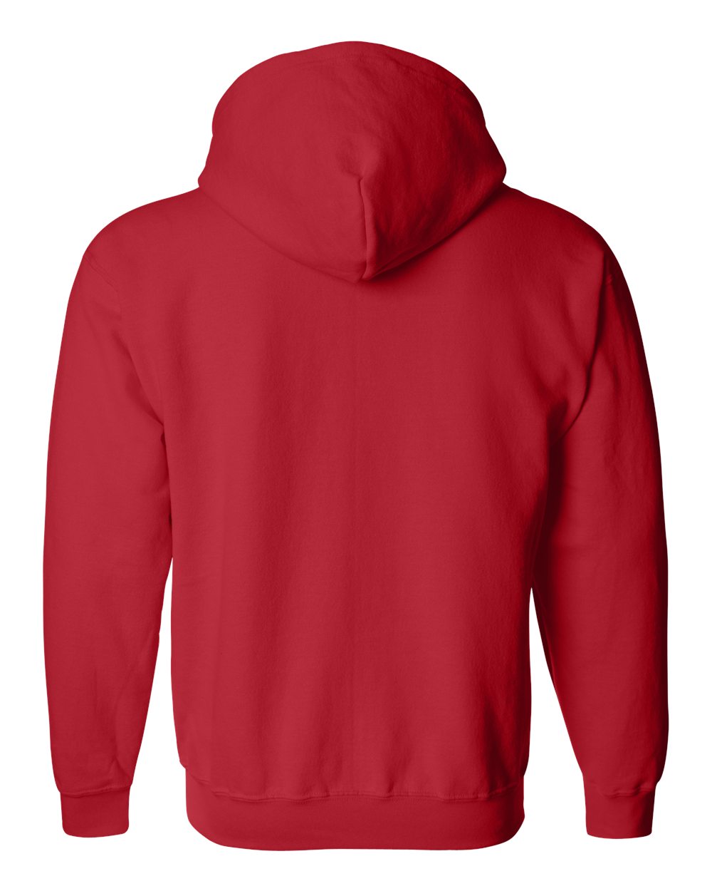Full-Zip Hoodie — Red — back garment preview