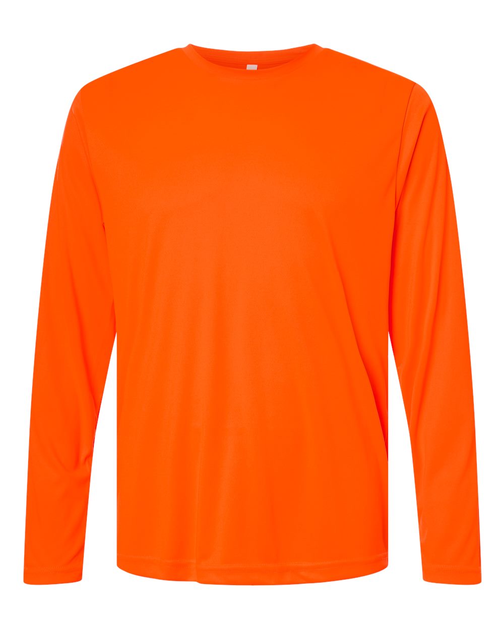 Performance Long Sleeve — Safety Orange — front garment preview