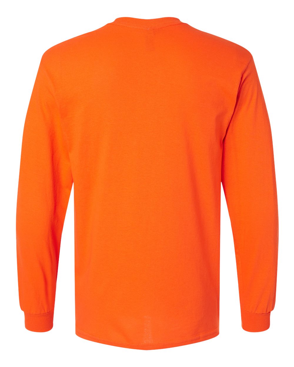 Heavy Cotton Long Sleeve — Orange — back garment preview
