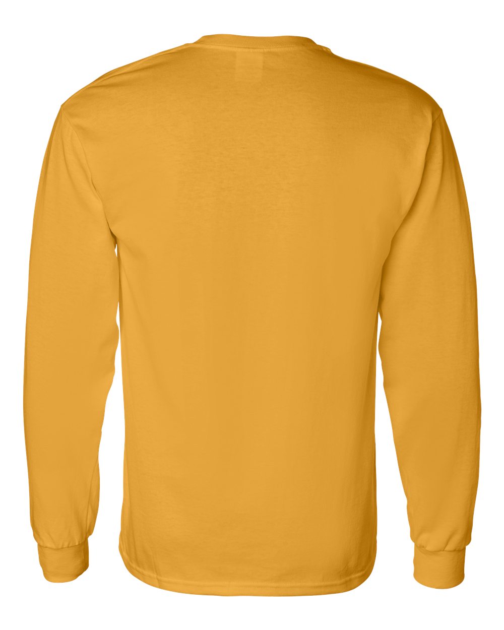 Heavy Cotton Long Sleeve — Gold — back garment preview