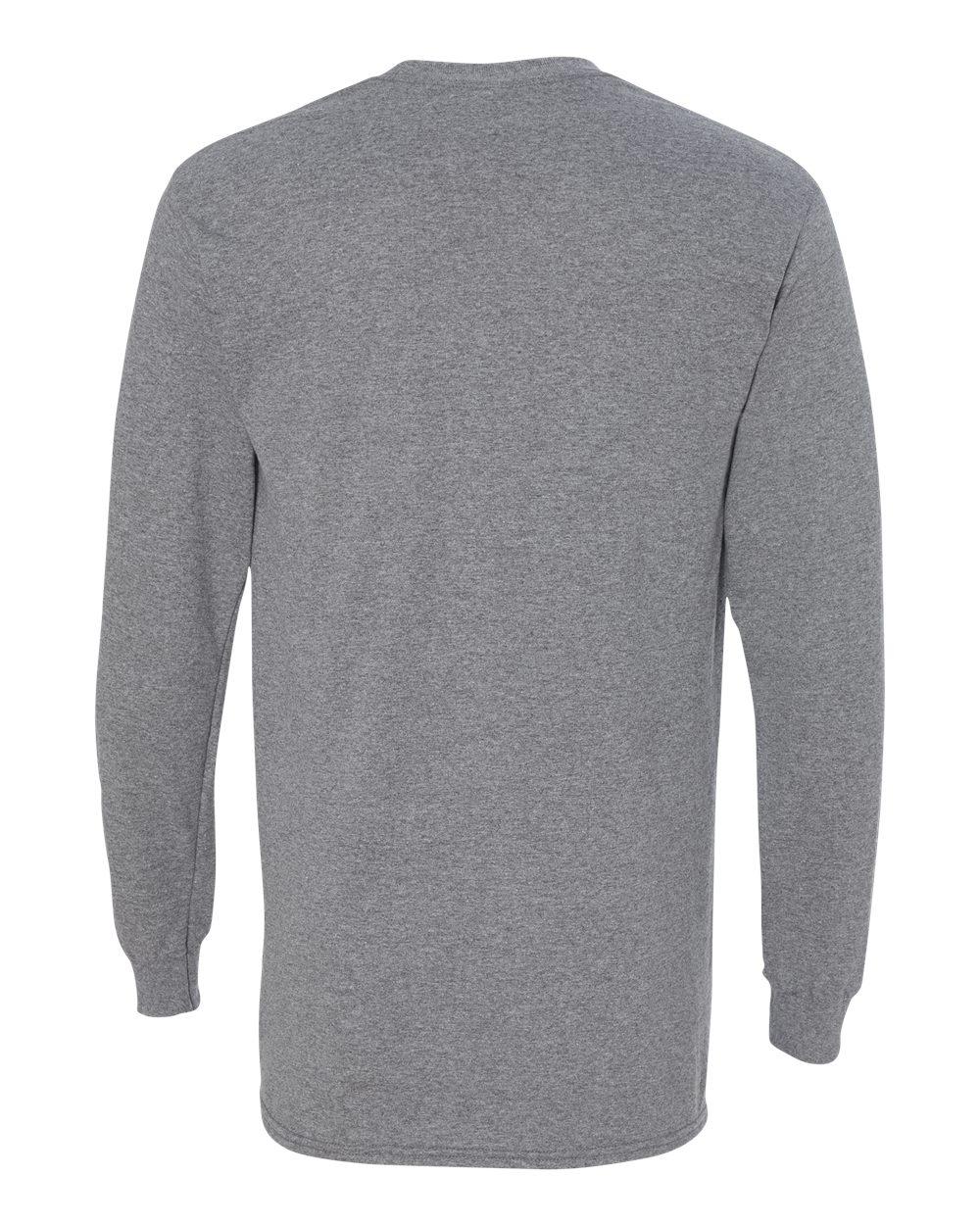 Heavy Cotton Long Sleeve — Graphite Heather — back garment preview