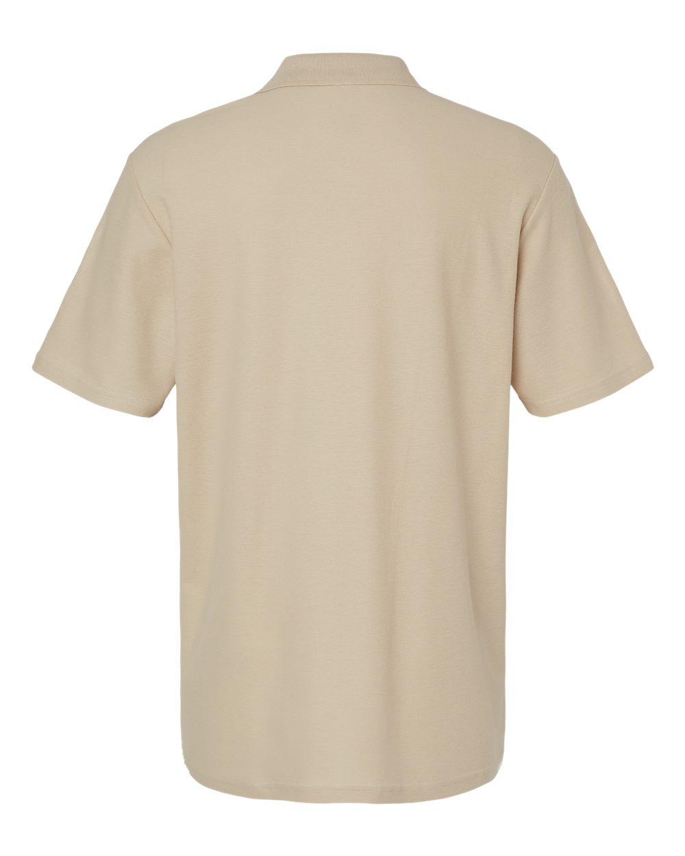 Standard Polo — Sand — back garment preview