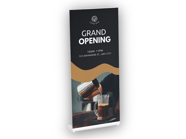 Standard Retractable Banner Stand 33" x 80" (10mil Polypropylene)