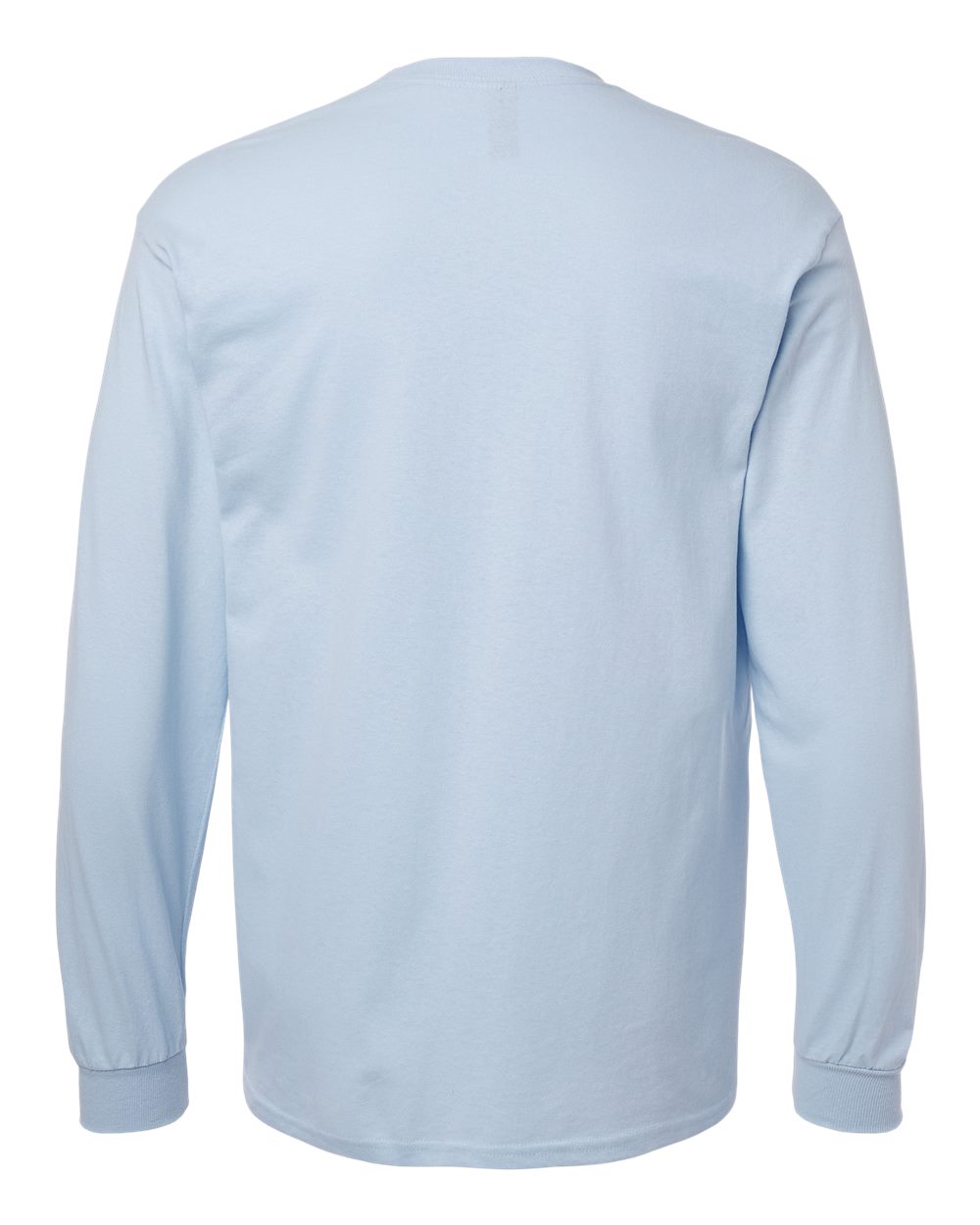 Heavy Cotton Long Sleeve — Light Blue — back garment preview