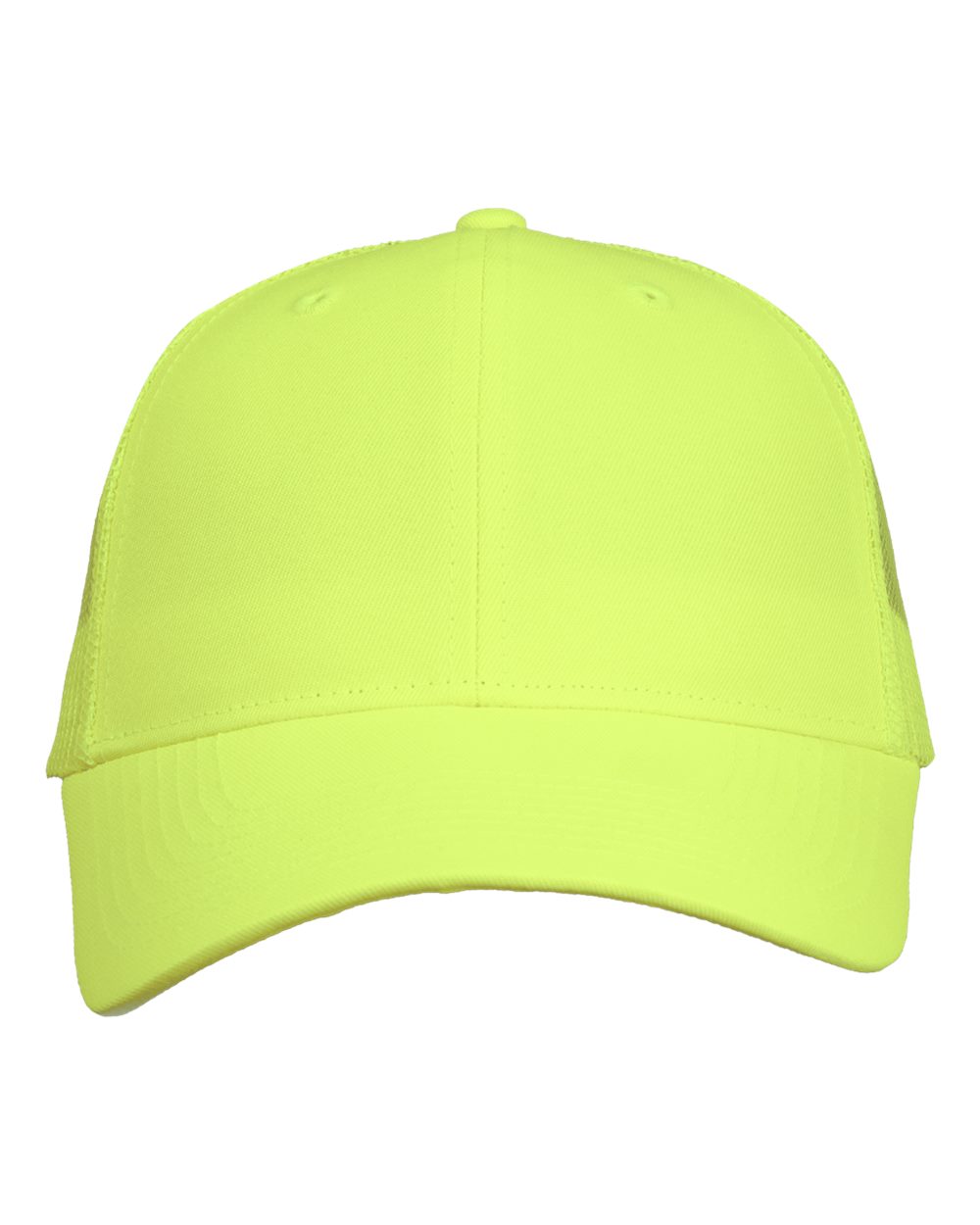 DTF Trucker Hat — Neon Yellow — front garment preview