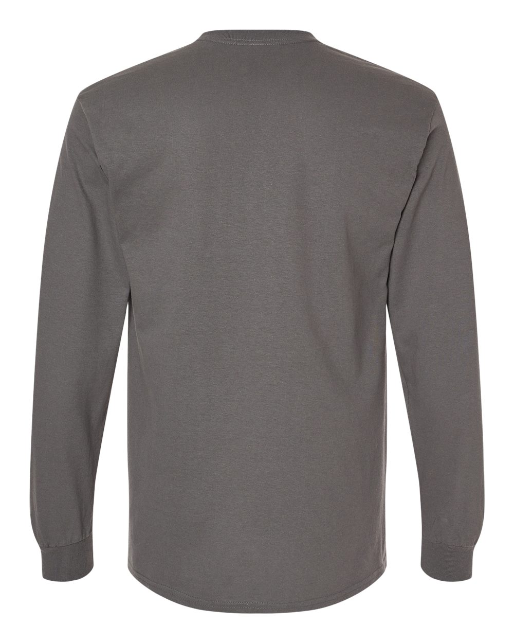 Heavy Cotton Long Sleeve — Charcoal — back garment preview
