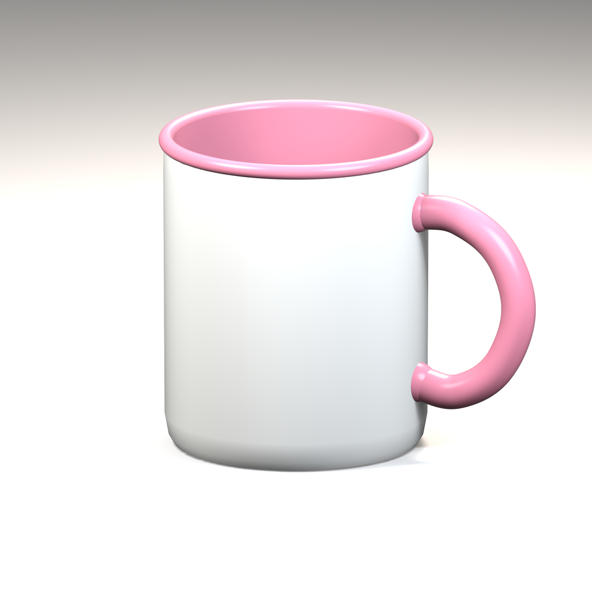 Pink custom mug by Varaprint with personalized design, featuring a smooth ceramic surface and a comfortable handle.