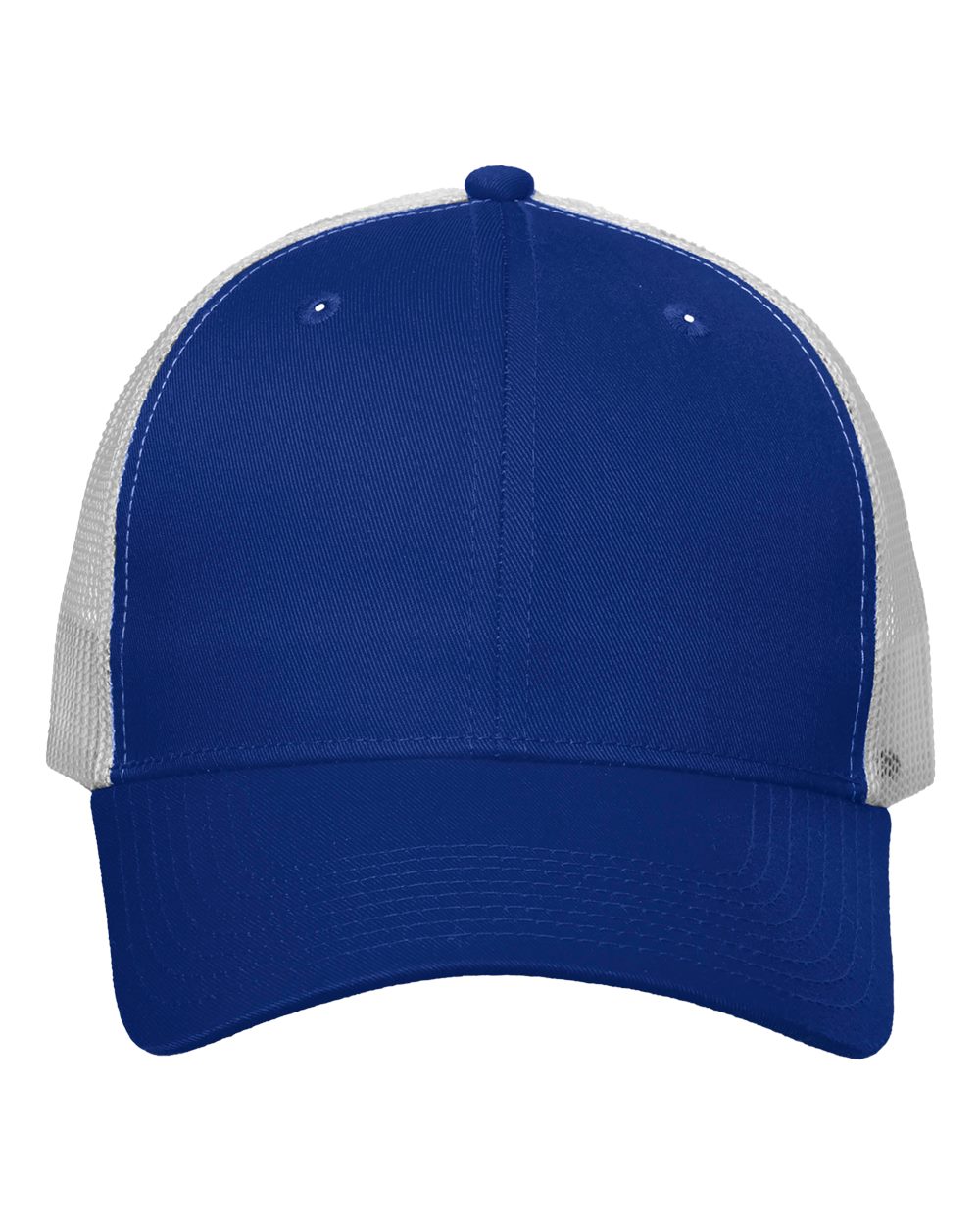 DTF Trucker Hat — Royal/ White — front garment preview