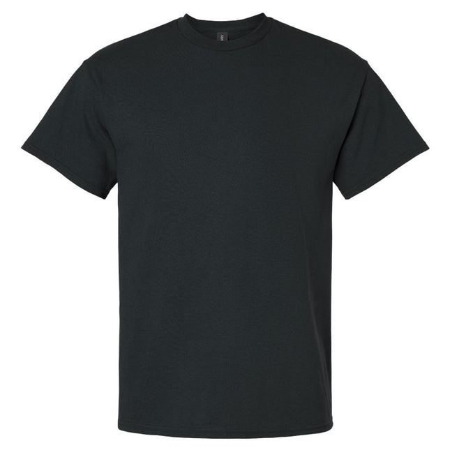 White Gildan 2000 Unisex Ultra Cotton T-Shirt, short sleeve, crew neck, soft cotton fabric, shown on a flat surface.