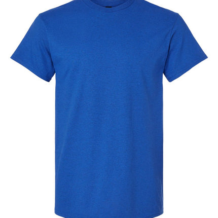 Gildan 2000 Unisex Ultra Cotton T-Shirt in white, front view showing classic crew neck and short sleeves.