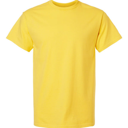 Gildan 2000 Unisex Ultra Cotton T-Shirt in white, front view showing classic crew neckline and short sleeves.
