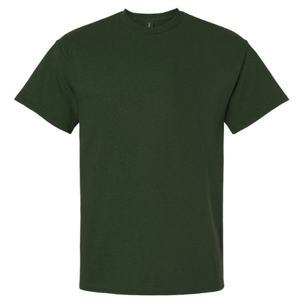 Gildan 2000 Unisex Ultra Cotton T-Shirt in white, plain crew neck style, shown flat with short sleeves and soft fabric.