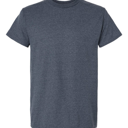 Gildan 2000 Unisex Ultra Cotton T-shirt in white, front view showing classic crew neck and short sleeves.