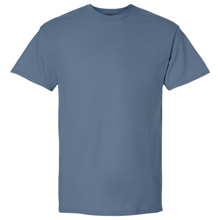 Gildan 2000 Unisex Ultra Cotton T-Shirt in white, front view showing classic crew neck and short sleeves.