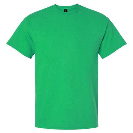 White Gildan 2000 Unisex Ultra Cotton T-Shirt laid flat, showing classic crew neck and short sleeves, soft cotton fabric.