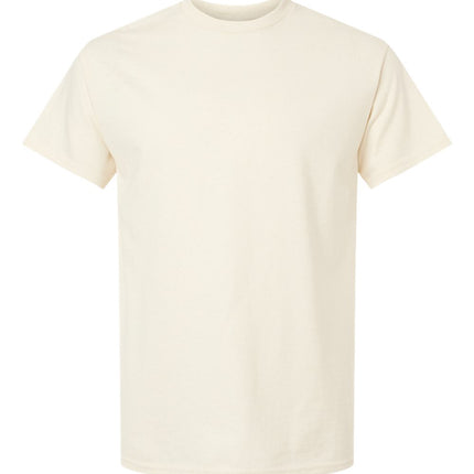 White Gildan 2000 Unisex Ultra Cotton T-Shirt, front view showing classic crew neck and short sleeves.