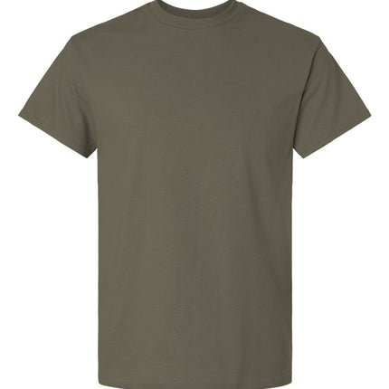 White Gildan 2000 Unisex Ultra Cotton T-Shirt, casual cotton tee with a classic fit and short sleeves.