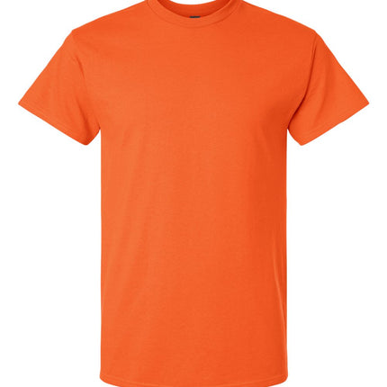 White Gildan 2000 Unisex Ultra Cotton T-Shirt, front view showing classic crew neck and smooth cotton fabric.