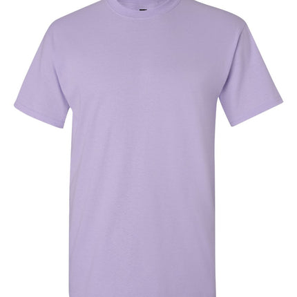 White Gildan 2000 Unisex Ultra Cotton T-Shirt, front view showing classic crew neck and smooth cotton fabric.