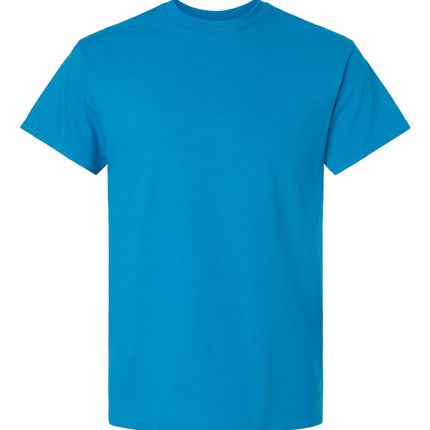 White Gildan 2000 Unisex Ultra Cotton T-Shirt, front view showing classic crew neckline and smooth cotton fabric.