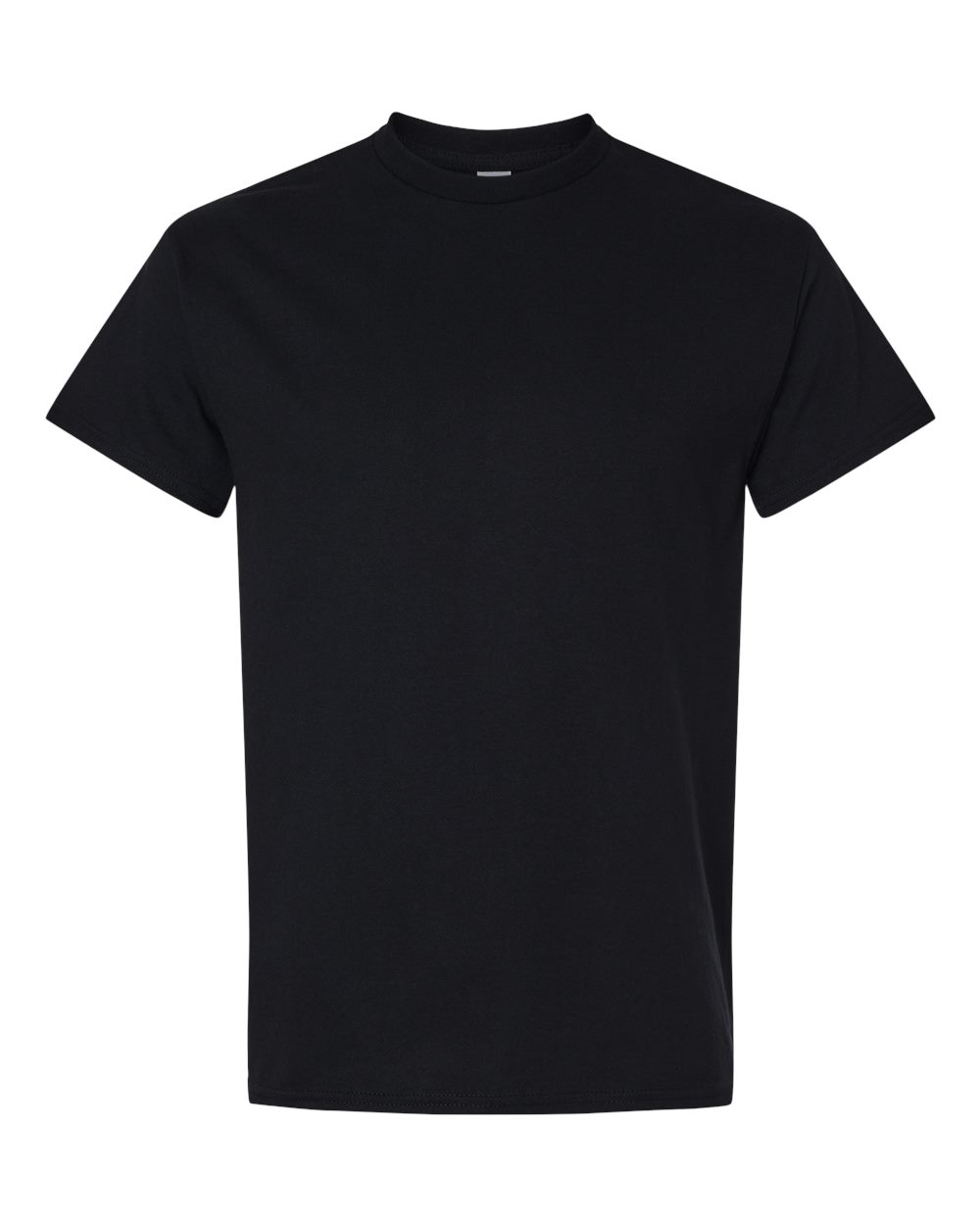 White Gildan 5000 unisex heavy cotton T-shirt, front view, showcasing classic crew neck and short sleeves.