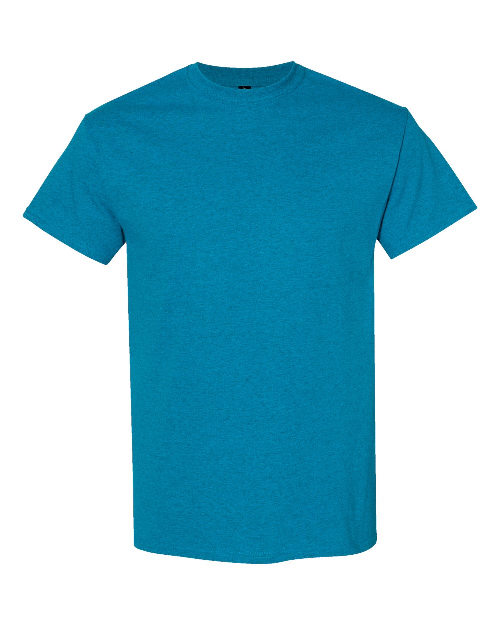 White Gildan 5000 Unisex Heavy Cotton T-Shirt, front view showing classic crew neck and smooth fabric.