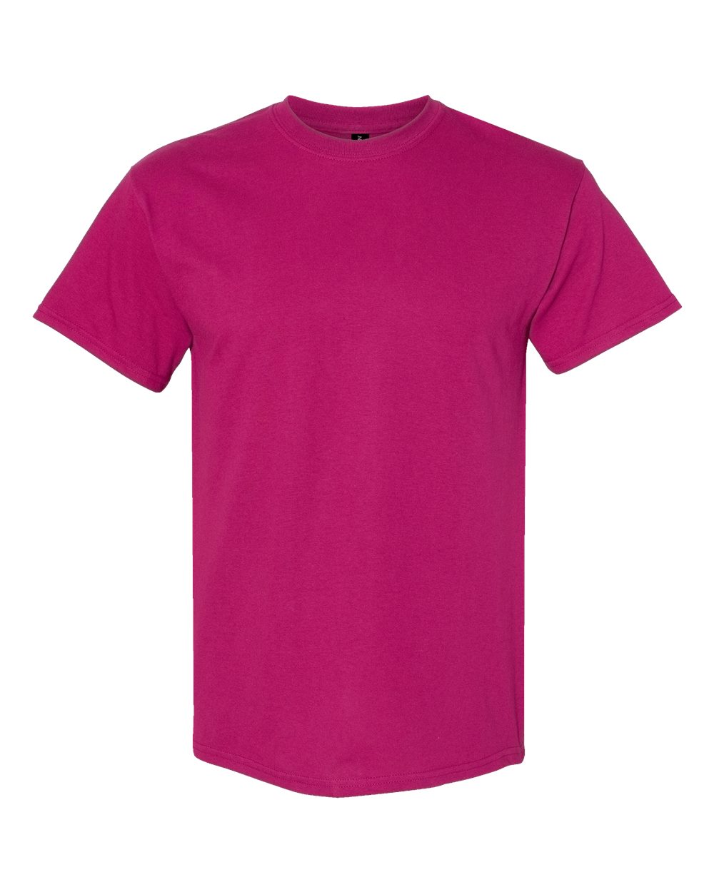 White Gildan 5000 Unisex Heavy Cotton T-Shirt, front view showing classic crew neck and soft cotton fabric.