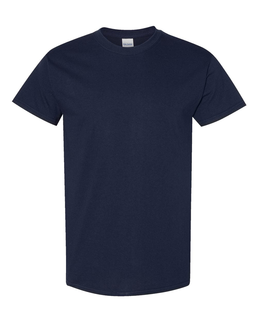 White Gildan 5000 Unisex Heavy Cotton T-Shirt, front view showing classic crew neck and soft cotton fabric.