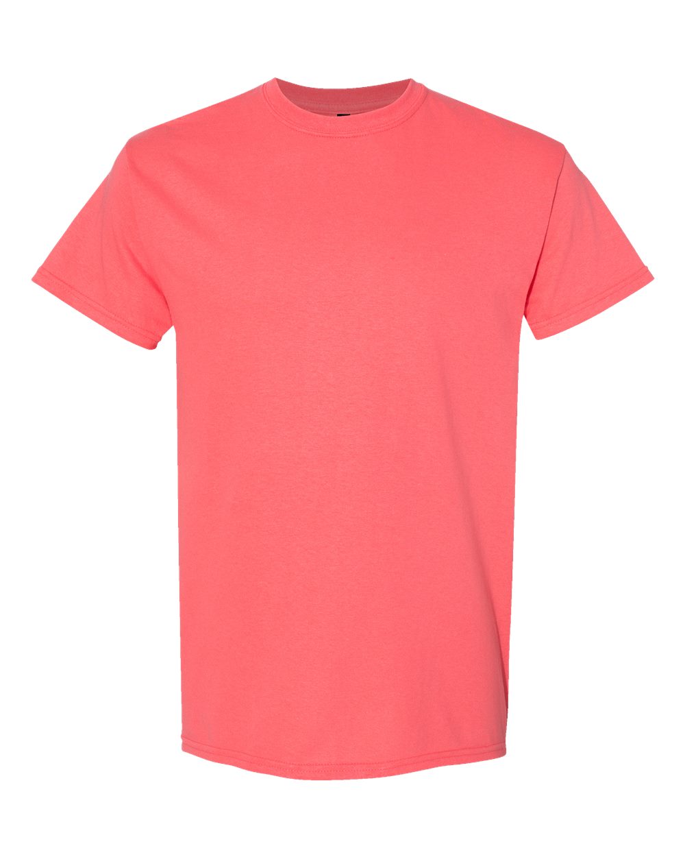 White Gildan 5000 Unisex Heavy Cotton T-Shirt, front view showing classic crew neck and soft cotton fabric.