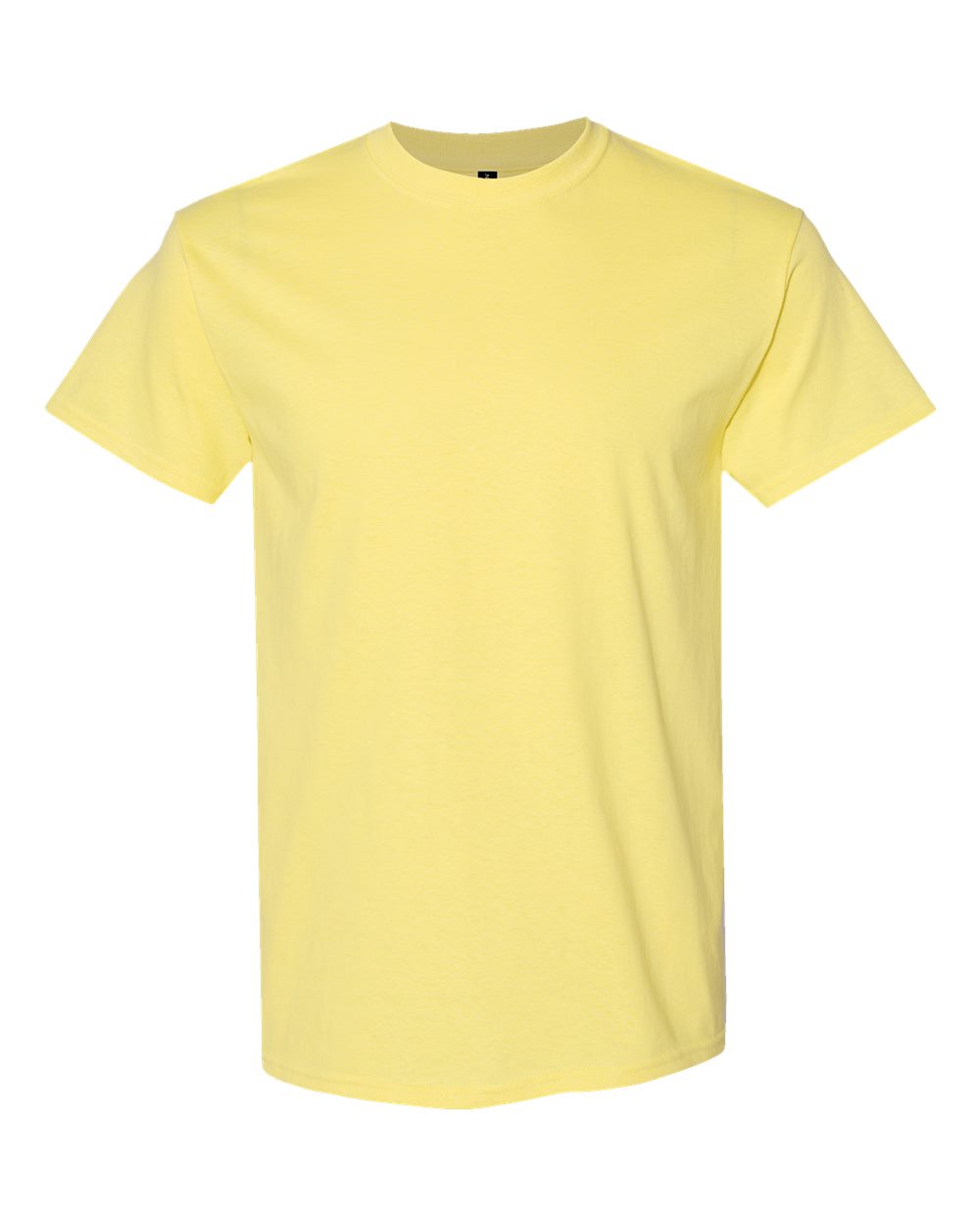 White Gildan 5000 Unisex Heavy Cotton T-Shirt, front view showing classic fit and soft cotton fabric.