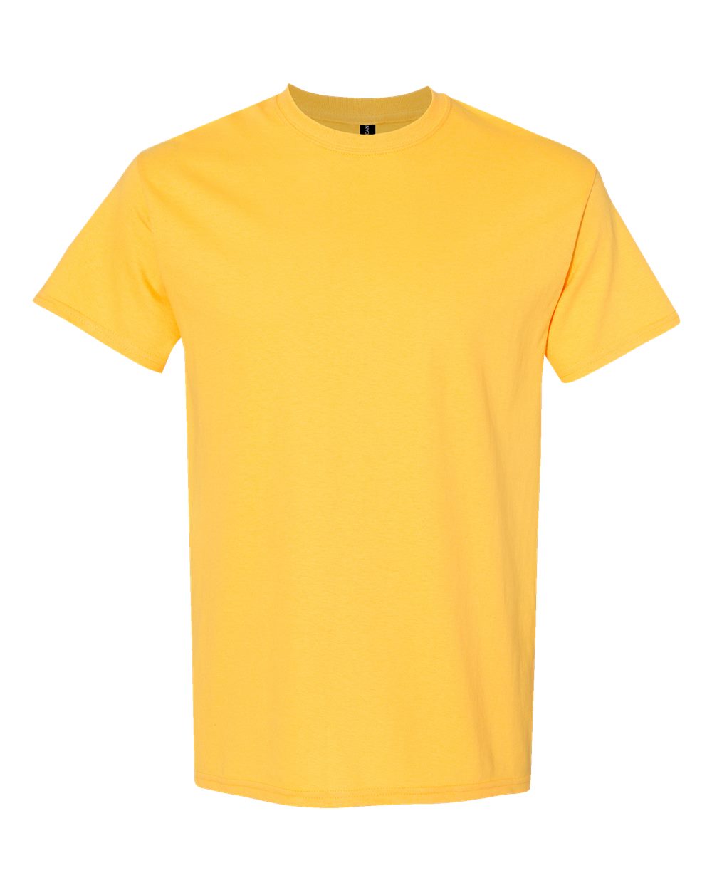 White Gildan 5000 Unisex Heavy Cotton T-Shirt displayed flat, showing the classic crew neck and short sleeves.