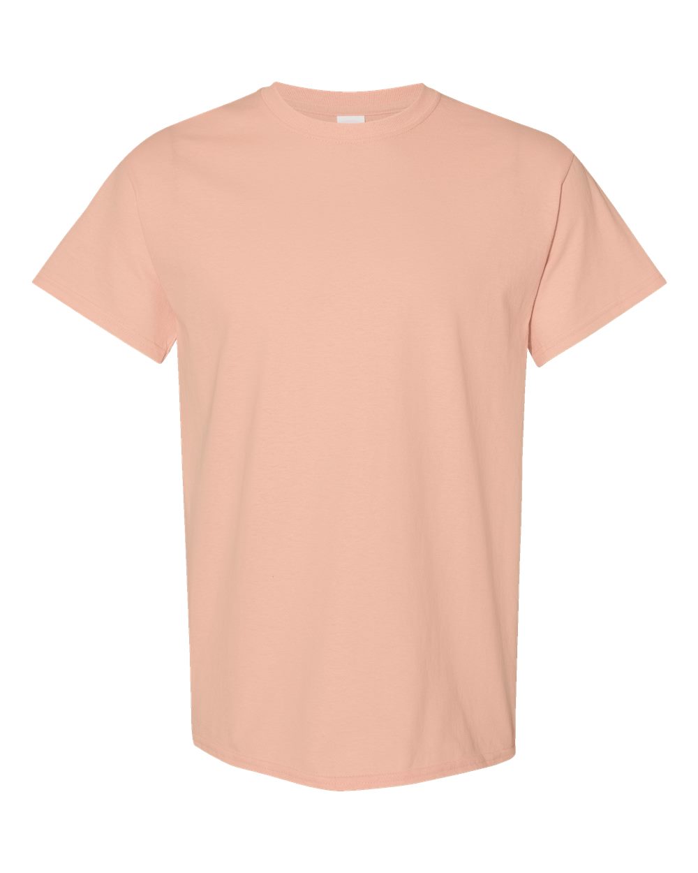 White Gildan 5000 Unisex Heavy Cotton T-Shirt, casual unisex cotton tee with short sleeves and crew neck.