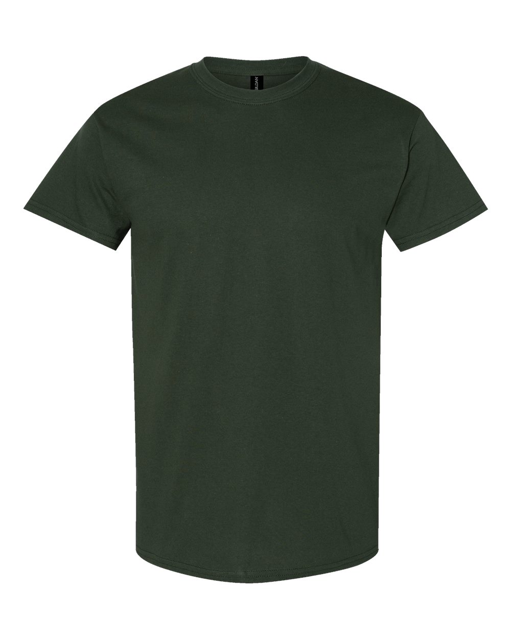 White Gildan 5000 Unisex Heavy Cotton T-Shirt, front view showing classic crew neck and soft cotton fabric.